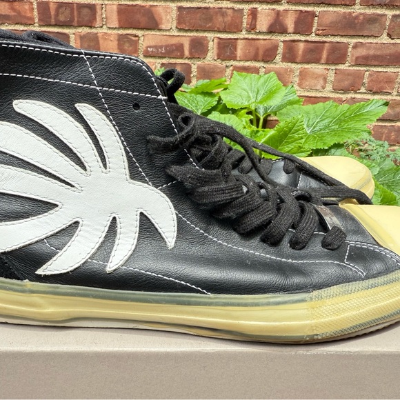 Palm Angels Sneakers Vulcanized High Top Black leather Size 10.5/11 Mens (EU44) - Picture 12 of 12